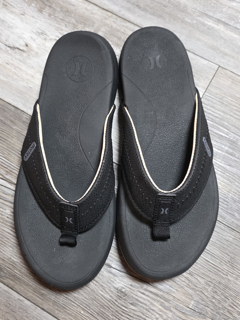 Hurley Men's Wave Cushioned Flip Flop Sz 10 *EUC
